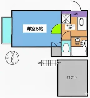 Stage西公園【103号室】の間取り