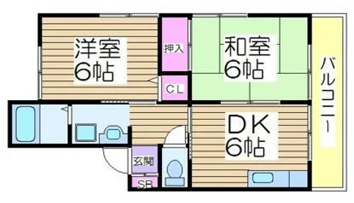 兵庫県明石市大久保町森田【アパート】の間取り