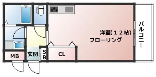 グレースヴィラ園田【302号室】の間取り
