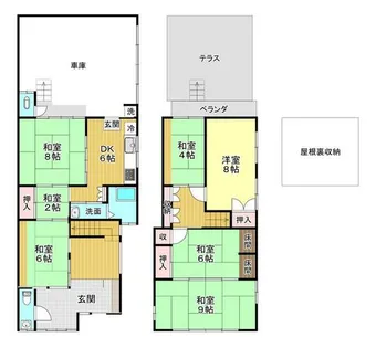 京都府京都市伏見区桃山最上町【一戸建】の間取り