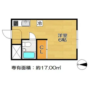 セリバテール若宮【101号室】の間取り