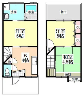 京都府京都市右京区太秦面影町【一戸建】の間取り