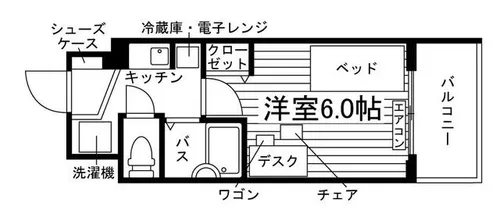 学生会館 Campus terrace Kindaimae【0716号室】の間取り