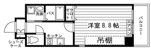 アーバス枚方【105号室】の間取り
