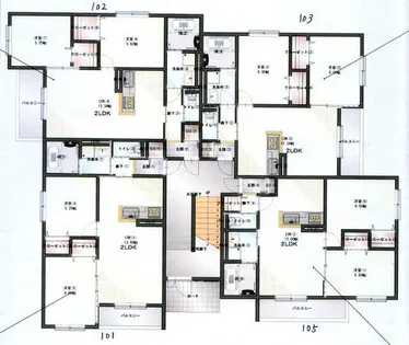 Kレジデンス御旅【101号室】の間取り