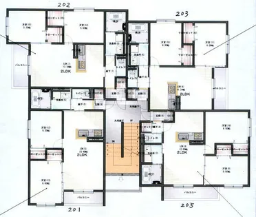 Kレジデンス御旅【201号室】の間取り