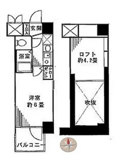 エステムコート三宮駅前ラ・ドゥー【7階】の間取り