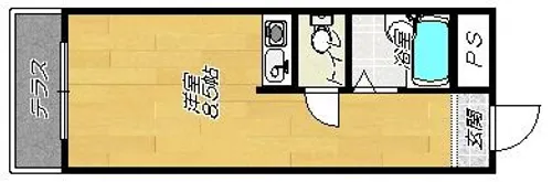 エクセル鴻池【1F号室】の間取り