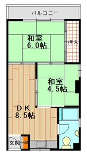 多聞コーポラス【5階】の間取り