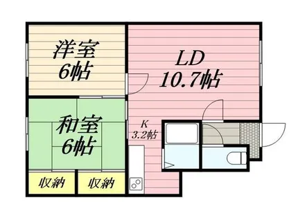 ハイツ林【0003号室】の間取り