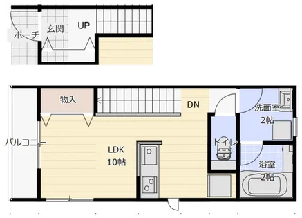 Room+上滝野【202号室】の間取り