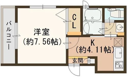 シャーメゾンKOGACHI(シャーメゾンコガチ)【3階】の間取り
