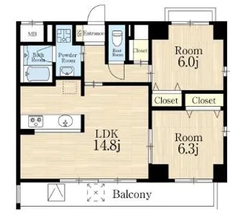 MAIN STAGE The Nishinomiya【4階】の間取り
