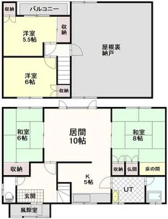 北海道岩見沢市西川町【一戸建】の間取り