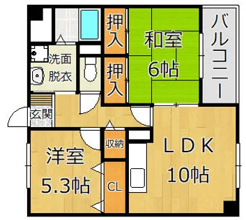 レボンタケダ【3階】の間取り