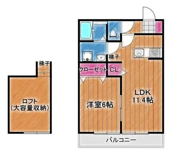 ファーデンベルク大木町【203号室】の間取り