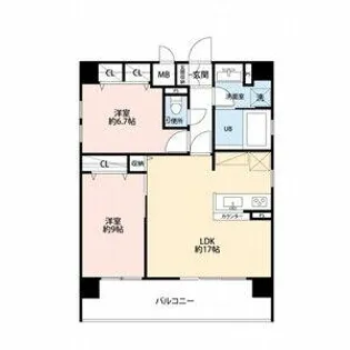 NEXUS Sangenya【E202号室】の間取り