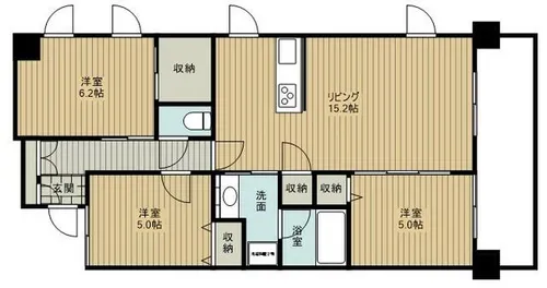 天王寺レジデンス【18階】の間取り