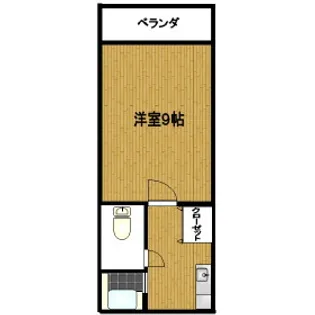 クローネハウゼ室見【102号室】の間取り