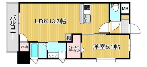 福岡県北九州市小倉北区砂津1丁目【マンション】の間取り