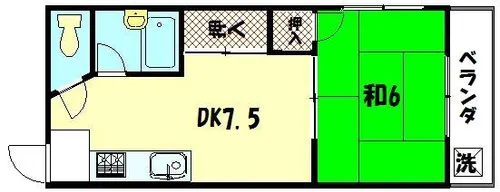 京都府京都市南区吉祥院石原上川原町【マンション】の間取り