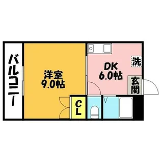ラフォーレ大和【1階】の間取り