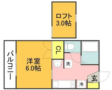 エクセレンス新宮【102号室】の間取り