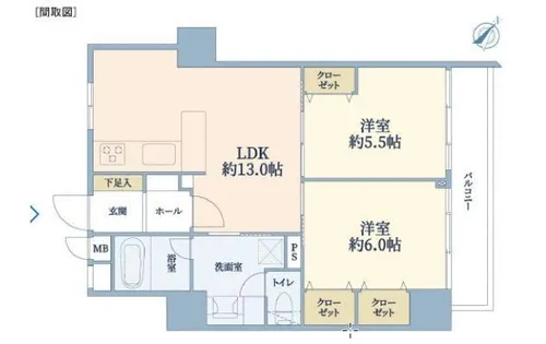 エクセレンス祇園【3階】の間取り