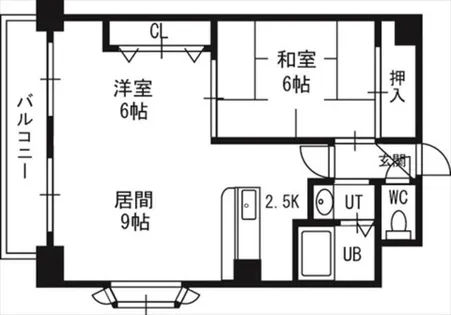 フェアフィールド菊水【5階】の間取り