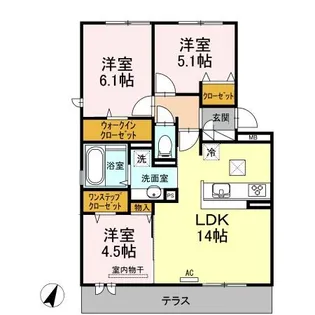 D-room昭代 弐番館【1階】の間取り