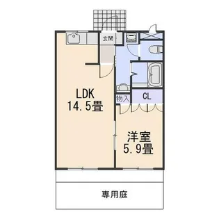 京都府木津川市木津八ケ坪【アパート】の間取り