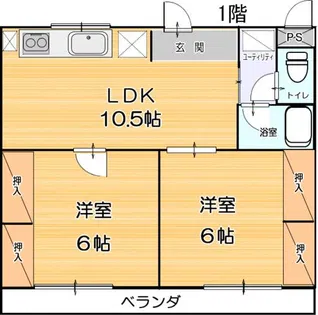 ベルメゾン水神【1階】の間取り