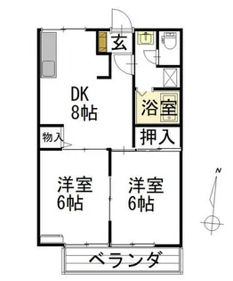 サンフォレスト二重堀【1階】の間取り