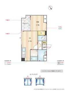 マリアージュ薬院【402号室】の間取り