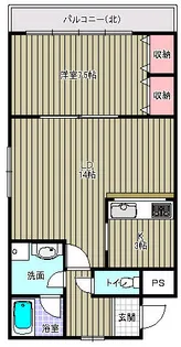 パレスコート伶人【505号室】の間取り
