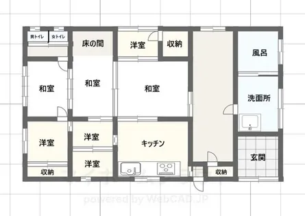 福岡県直方市大字山部【一戸建】の間取り