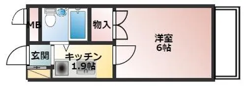メゾンスリーエイト園田【403号室】の間取り