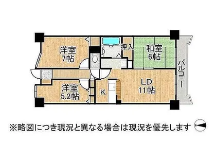 兵庫県姫路市南新在家【マンション】の間取り