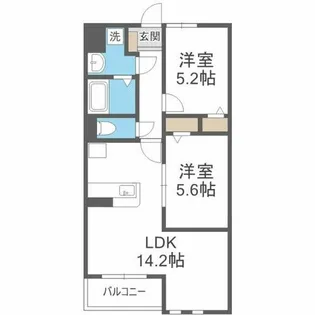 福岡県太宰府市都府楼南5丁目【アパート】の間取り