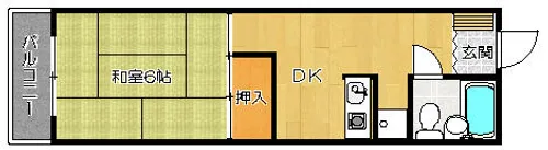 第二シャルマン四條畷【2階】の間取り