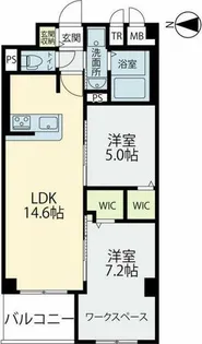 福岡県春日市下白水北1丁目【マンション】の間取り
