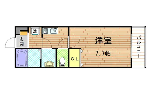 兵庫県神戸市中央区旗塚通1丁目【マンション】の間取り