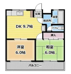 ソラール服部不動産【203号室】の間取り