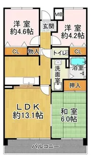 井吹東シティコート【1階】の間取り