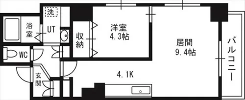 シェモア南1条【7階】の間取り
