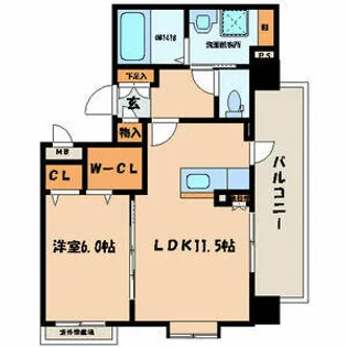 CREST FINE VIEW【6階】の間取り