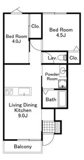 福岡県築上郡築上町大字西八田【アパート】の間取り