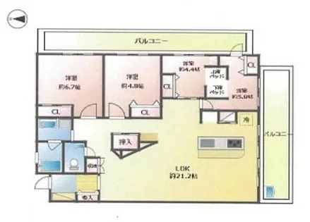 兵庫県西宮市熊野町【マンション】の間取り