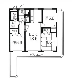 福岡県福岡市博多区青木1丁目【マンション】の間取り