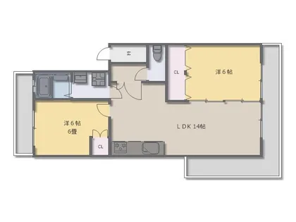 高重ビル【4階】の間取り
